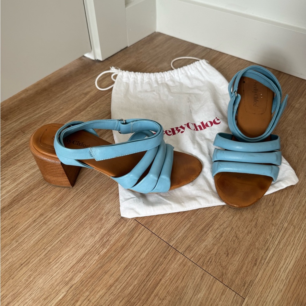 See by Chloe block heel sandals